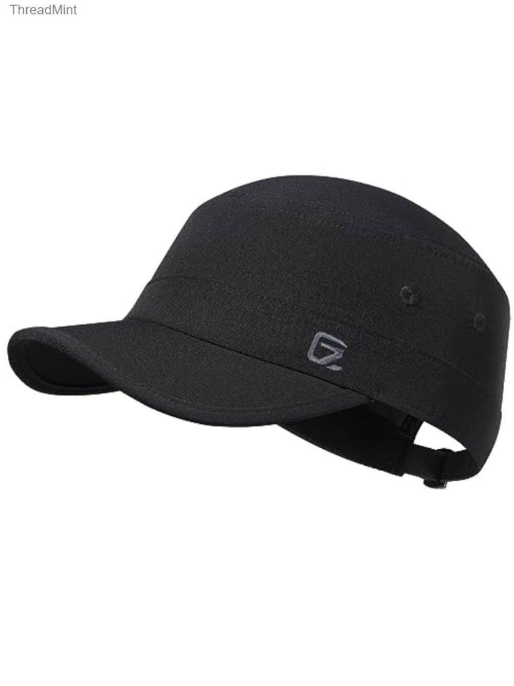 Men's Stretch Military Cadet Flat Top Baseball Cap Short Bill UPF50+